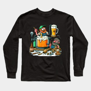 Crafting Men:  Craft beer Brewing Nuts & Bolts Long Sleeve T-Shirt